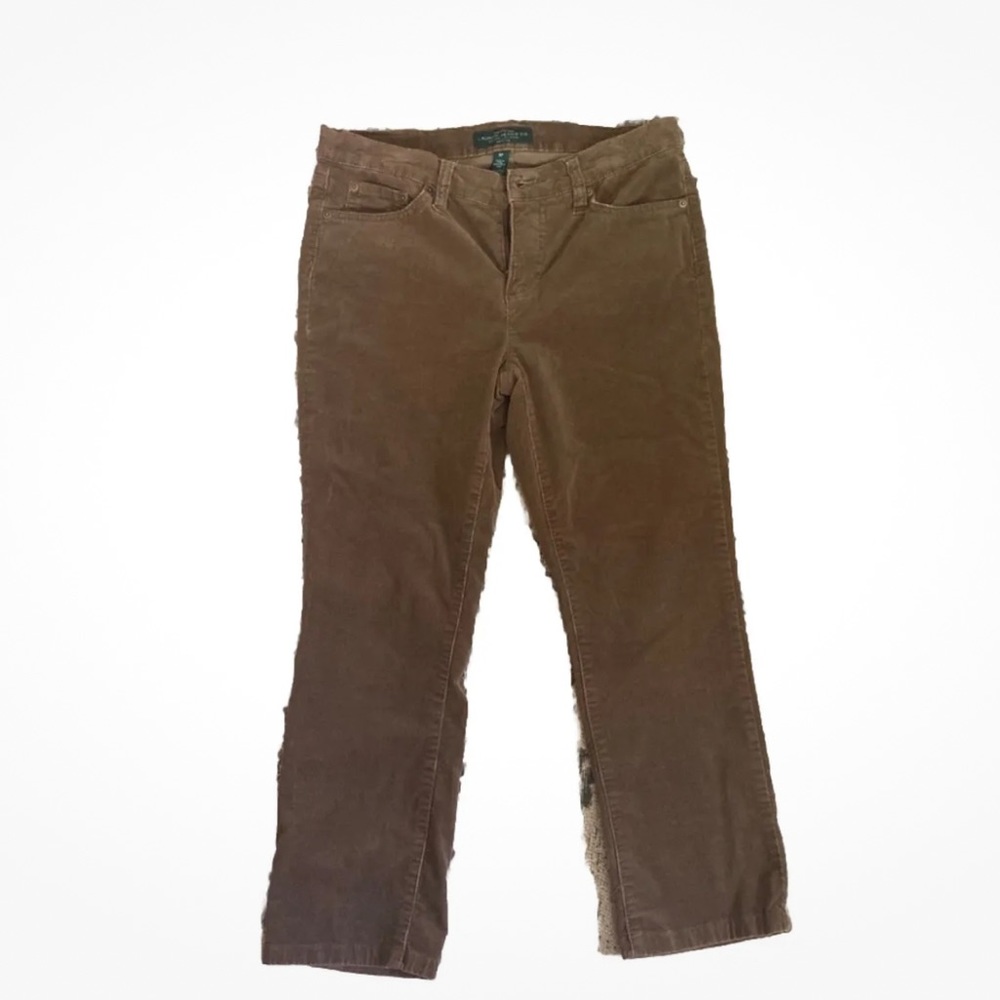 Lauren Ralph Lauren Jeans Co. Brown Corduroy Cotton Elastane Pants SZ 14